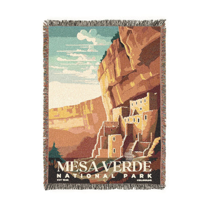 Mesa Verde National Park Woven Blanket | S05