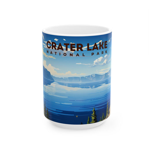 Crater Lake National Park Mug | White Ceramic Mug (11oz, 15oz)