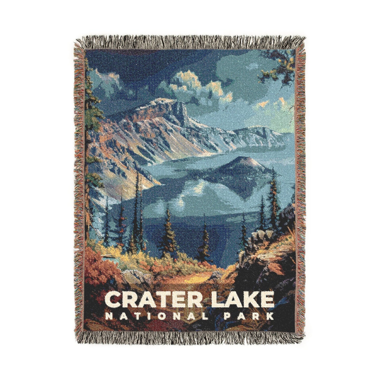 Crater Lake National Park Woven Blanket | S16