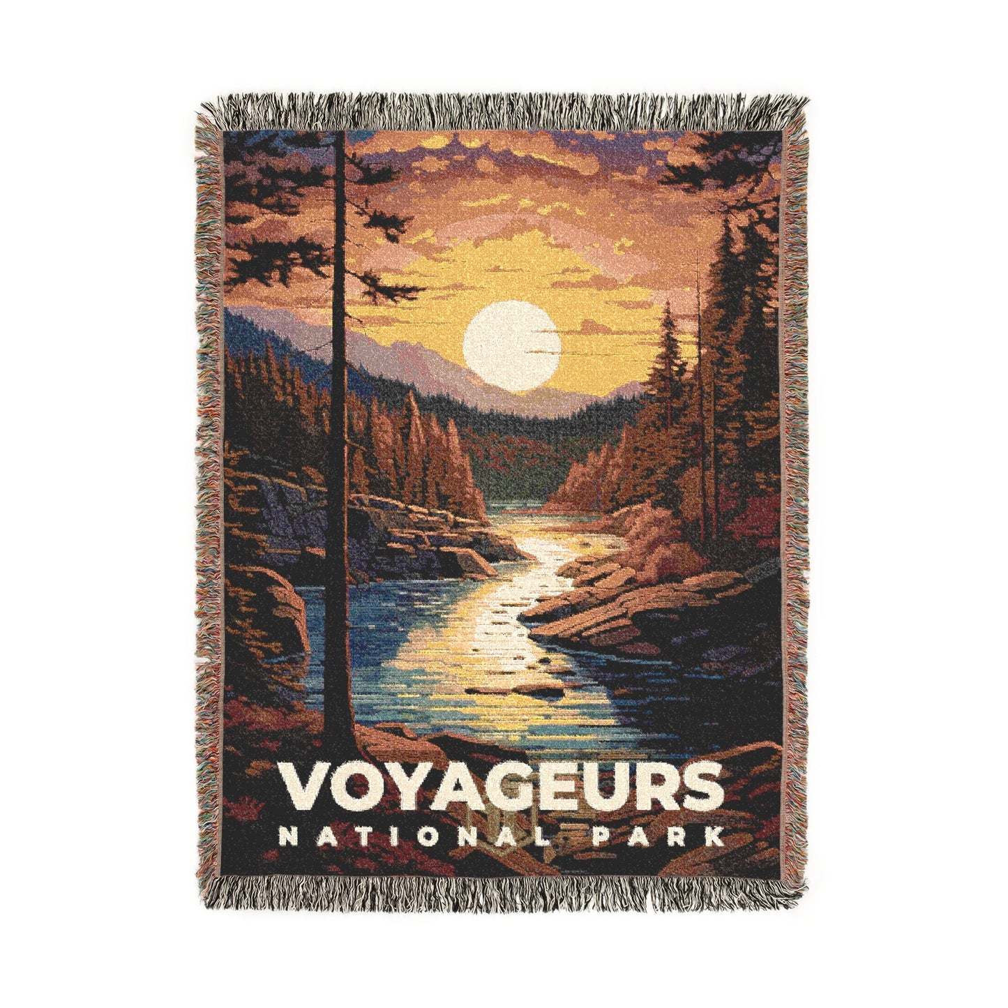 Voyageurs National Park Woven Blanket | S07