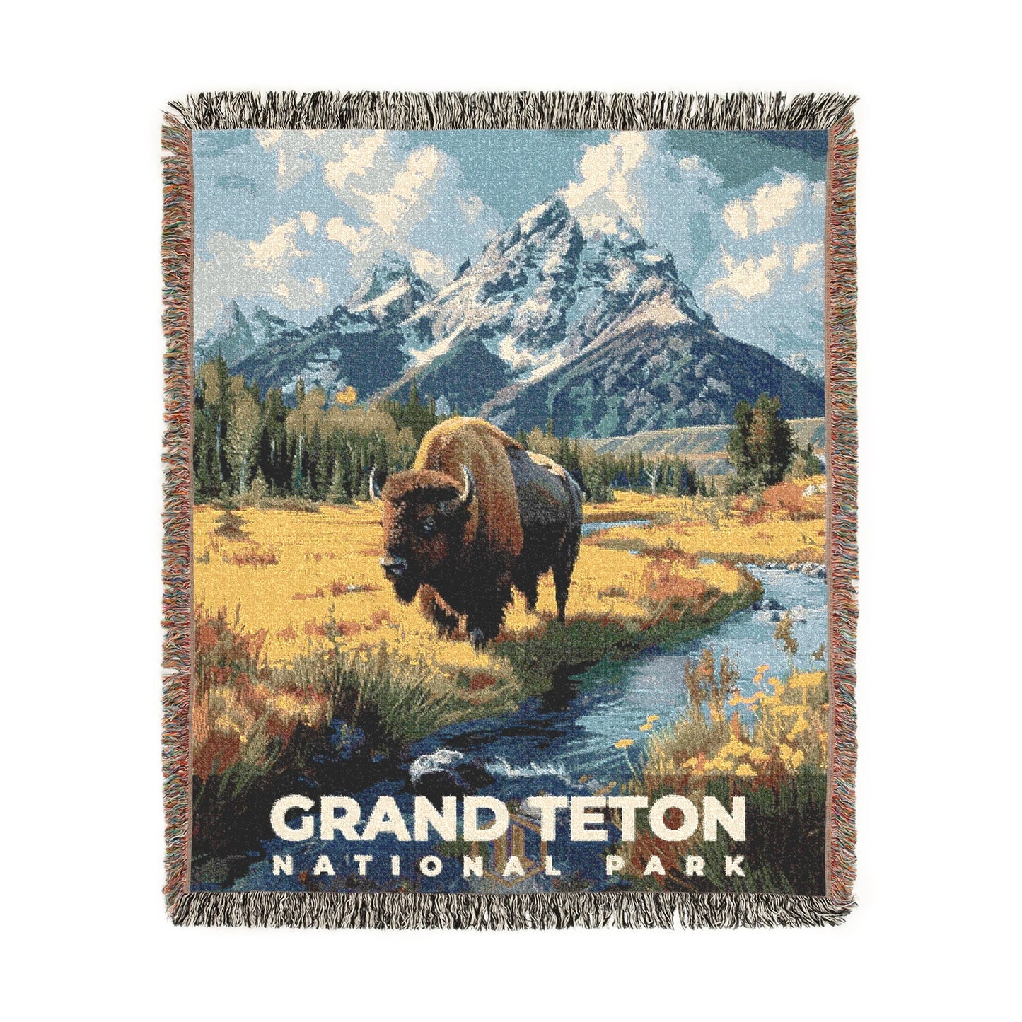Grand Teton National Park Woven Blanket | S13