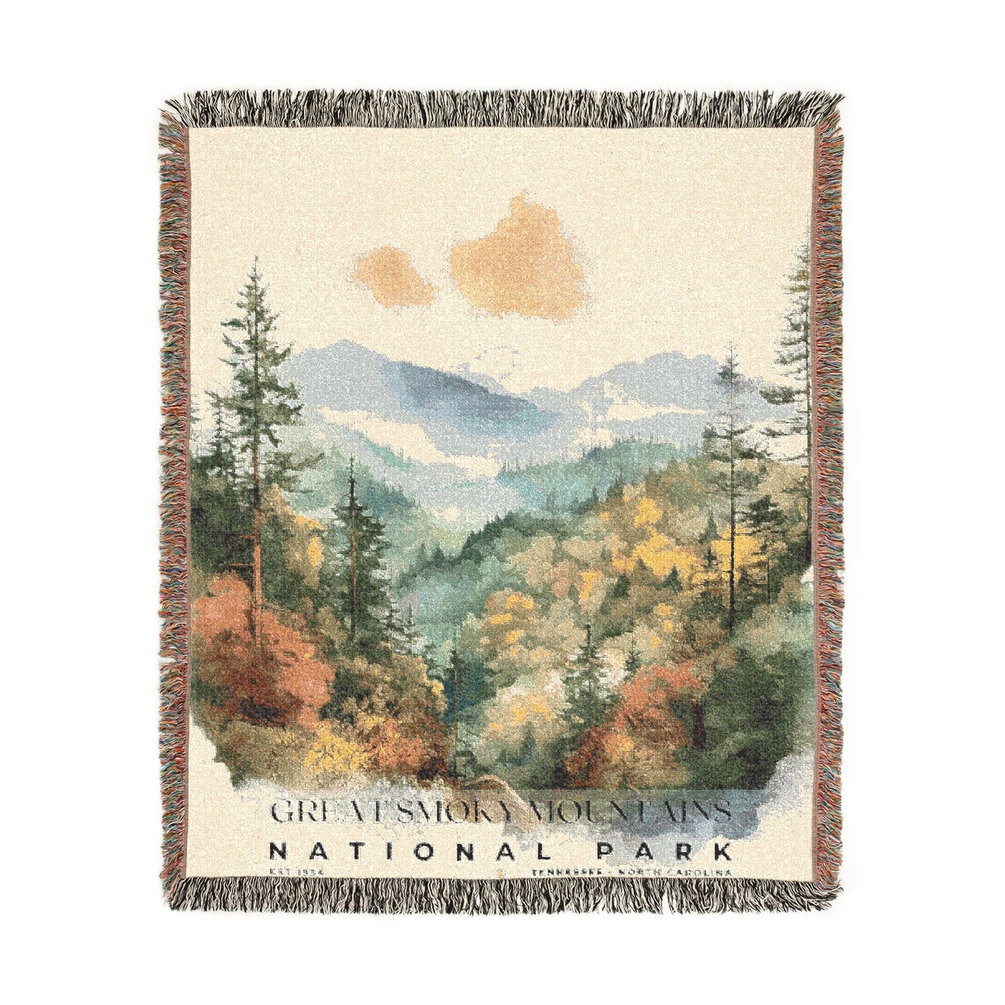 Great Smoky Mountains National Park Woven Blanket | S04