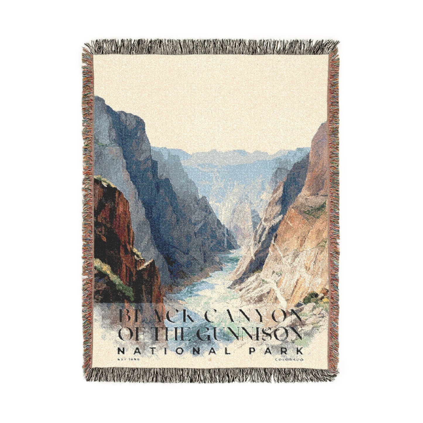 Black Canyon of the Gunnison National Park Woven Blanket | S04
