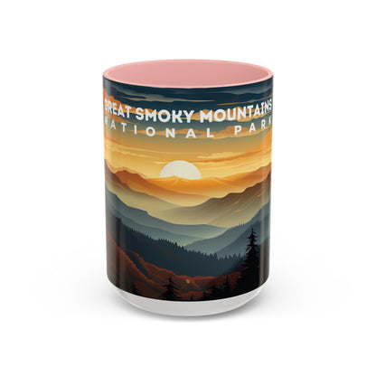 Great Smoky Mountains National Park Mug | Accent Coffee Mug (11, 15oz)