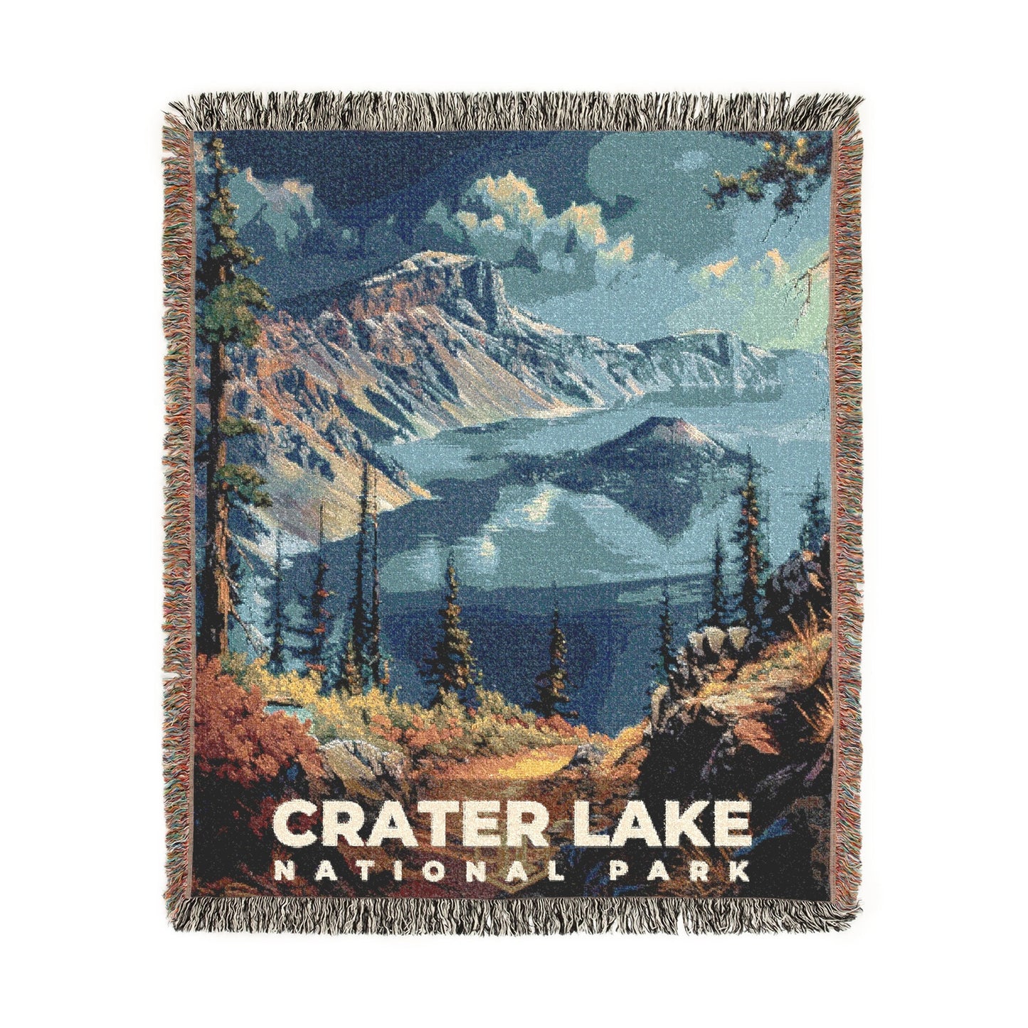 Crater Lake National Park Woven Blanket | S16