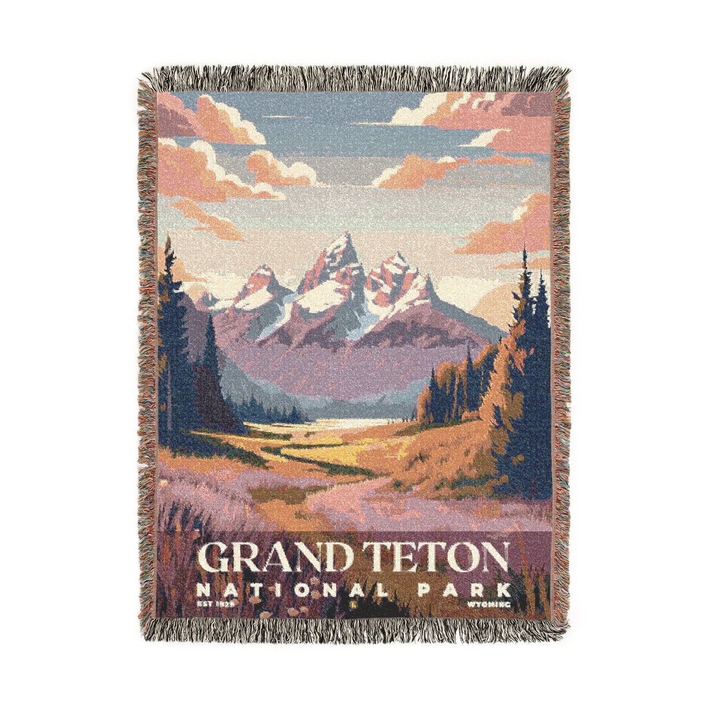 Grand Teton National Park Woven Blanket | S05