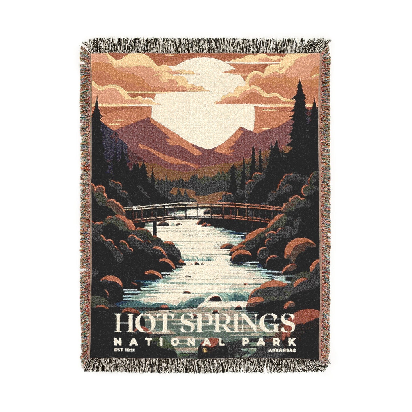 Hot Springs National Park Woven Blanket | S05