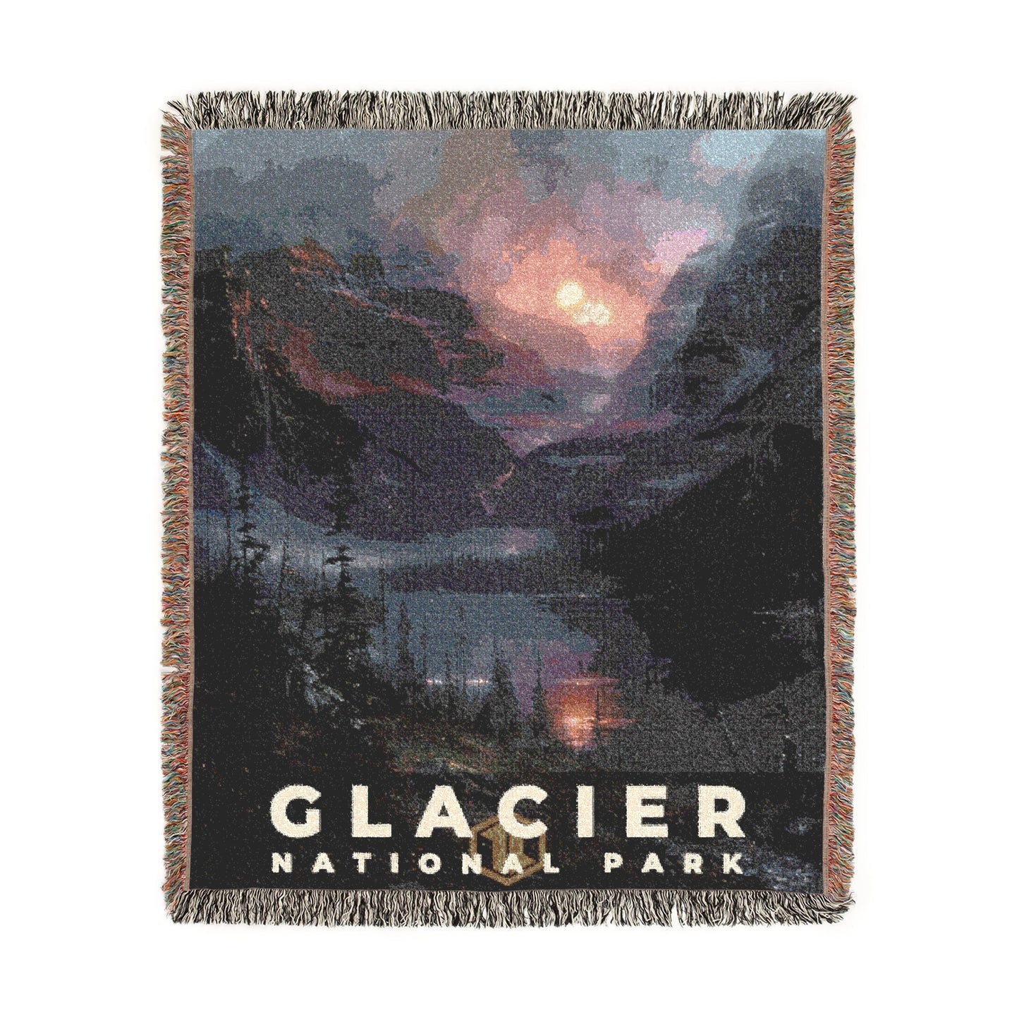 Glacier National Park Woven Blanket | S12