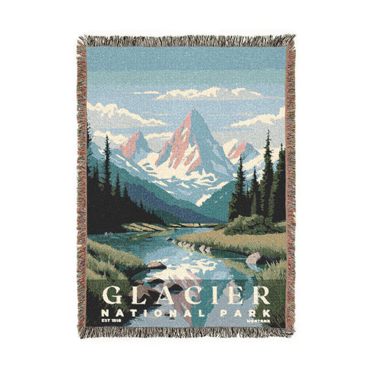 Glacier National Park Woven Blanket | S03