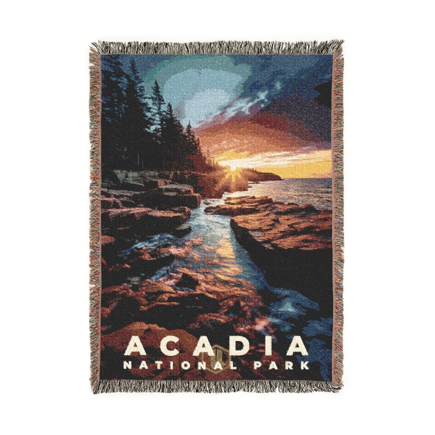 Acadia National Park Woven Blanket | S10