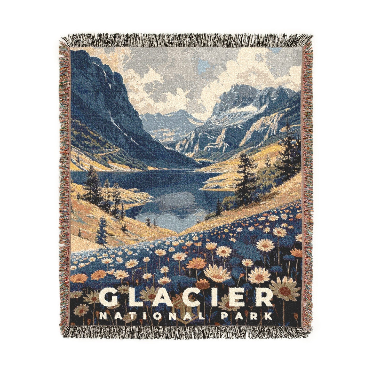 Glacier National Park Woven Blanket | S19