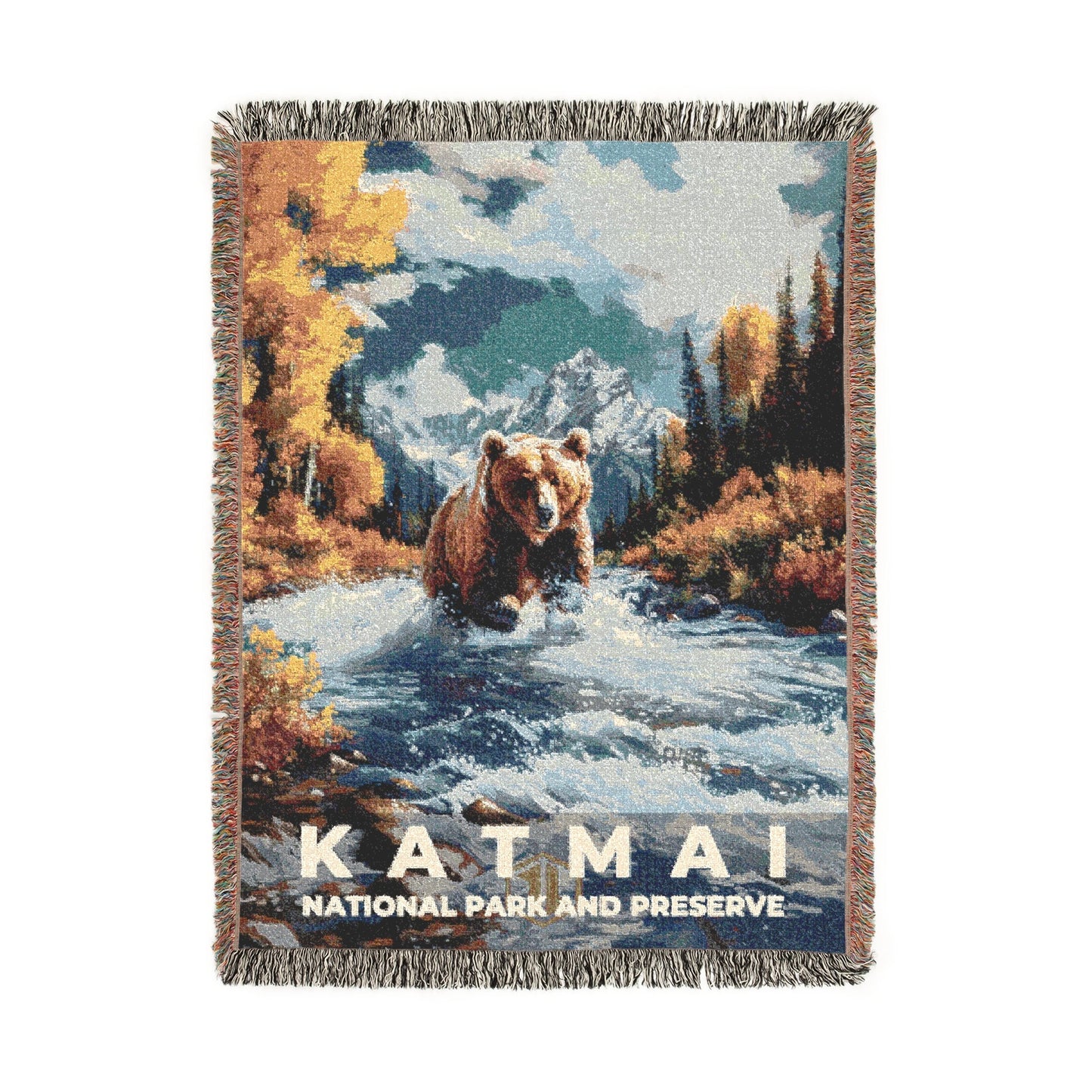 Katmai National Park Woven Blanket | S18