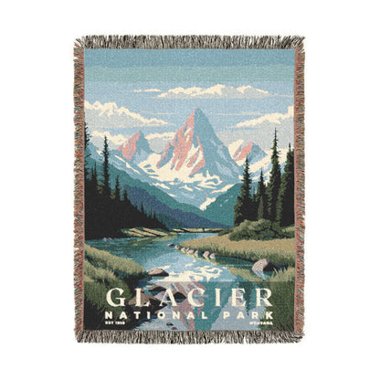 Glacier National Park Woven Blanket | S03