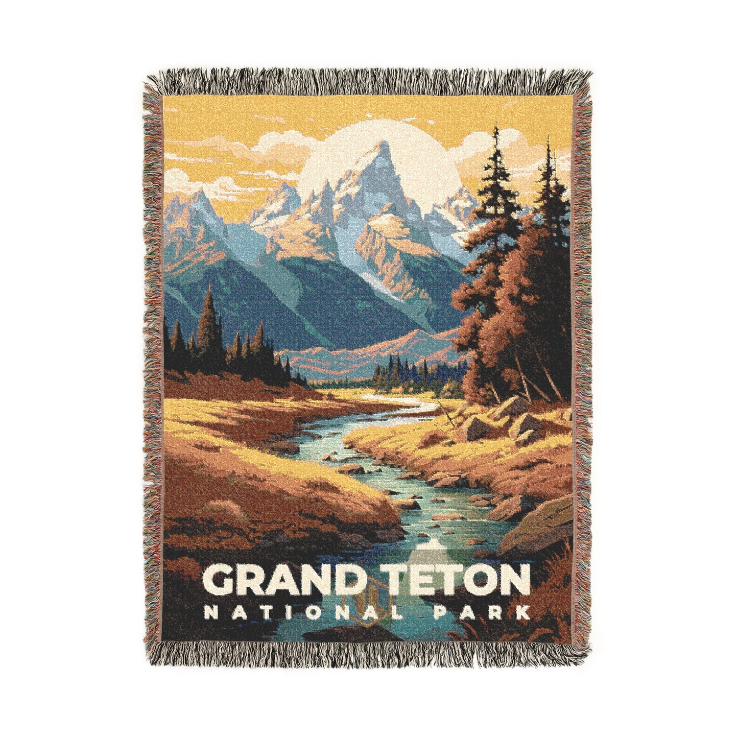 Grand Teton National Park Woven Blanket | S07