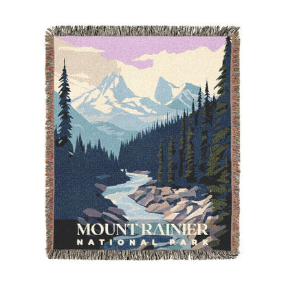 Mount Rainier National Park Woven Blanket | S01