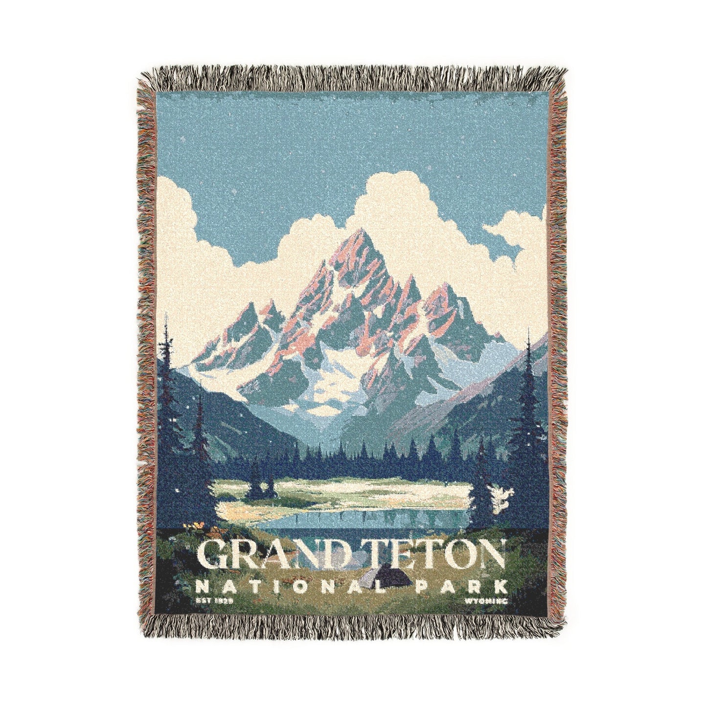 Grand Teton National Park Woven Blanket | S03