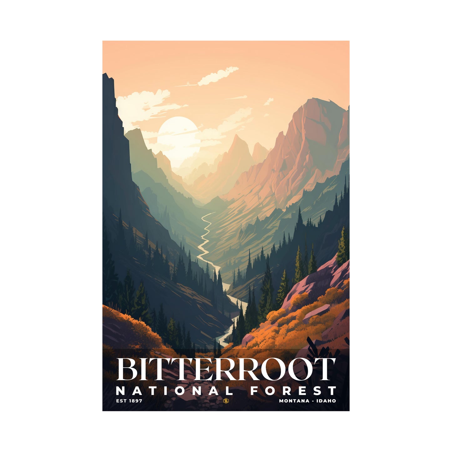 Bitterroot National Forest Poster | S01