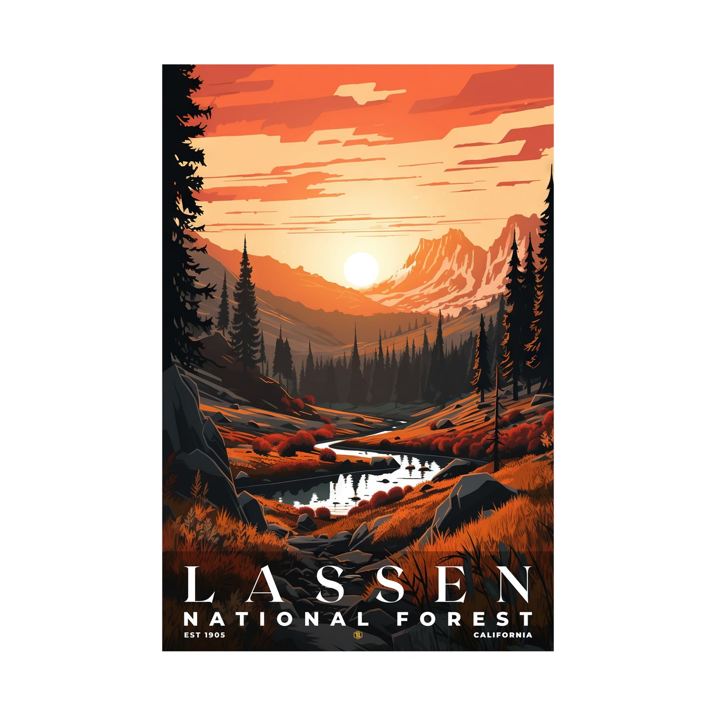 Lassen National Forest Poster | S01