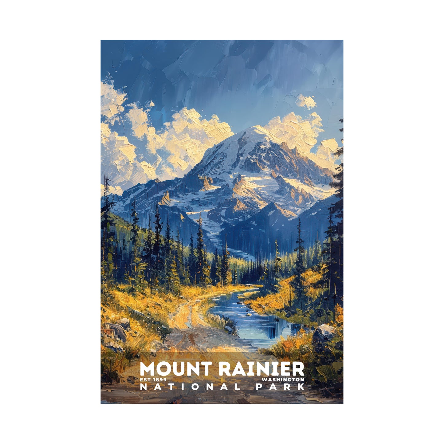 Mount Rainier National Park Poster | S14