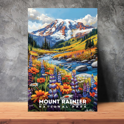 Mount Rainier National Park Poster | S11