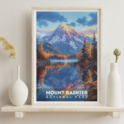 Mount Rainier National Park Poster | S18