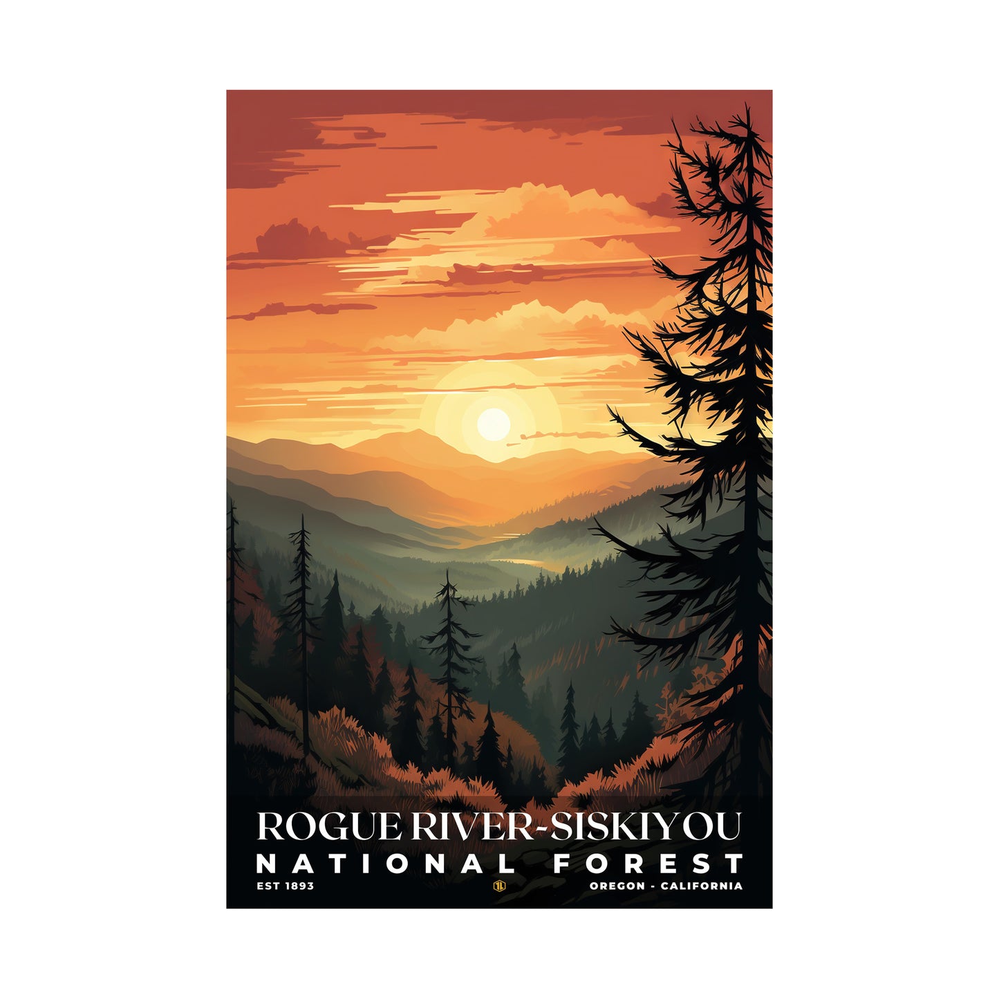 Rogue River-Siskiyou National Forest Poster | S01