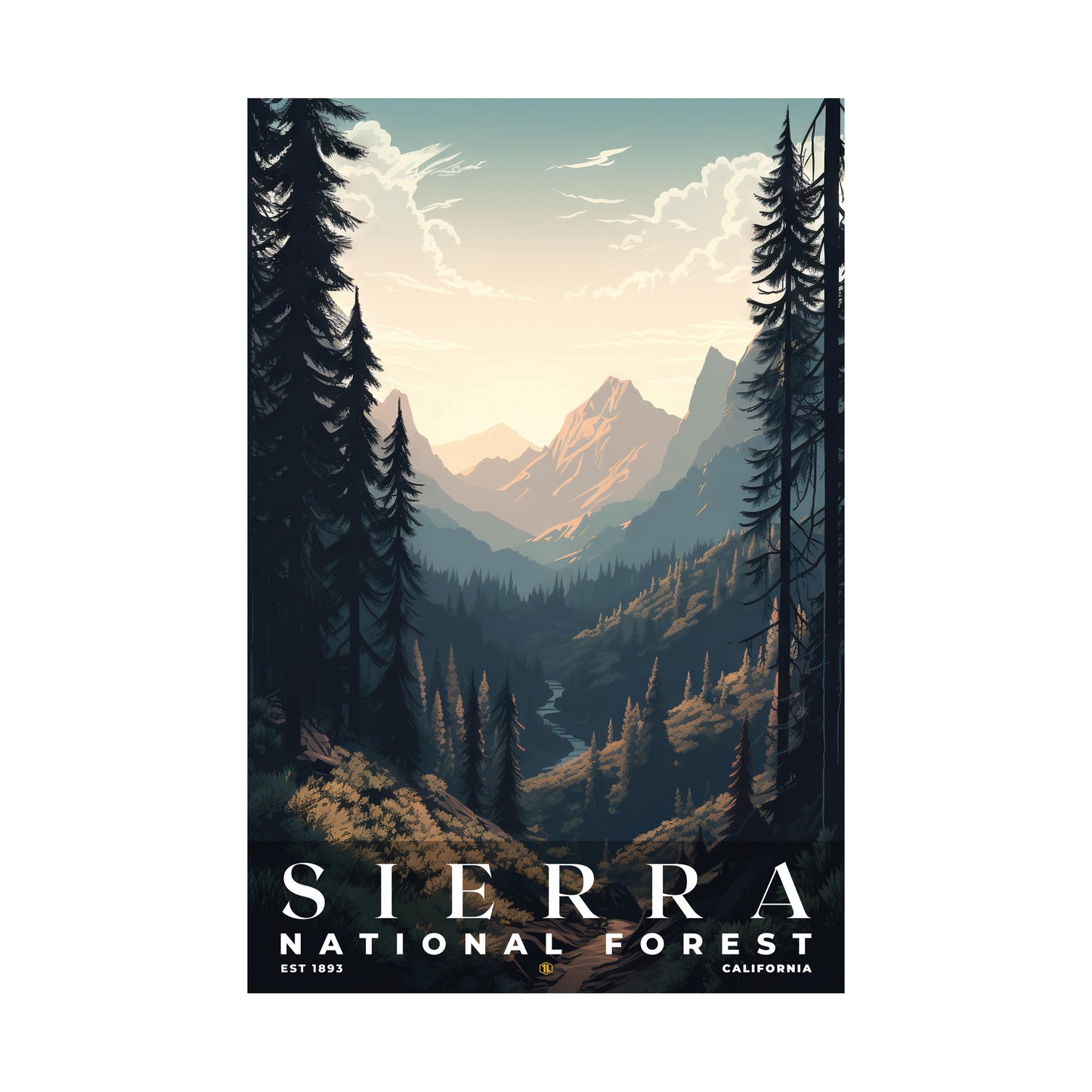 Sierra National Forest Poster | S01