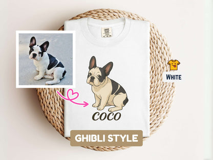 Custom Pet T-shirt with Pet Photo | Personalized Pet Portrait Tee