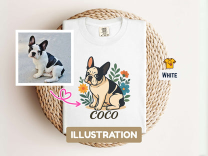 Custom Pet T-shirt with Pet Photo | Personalized Pet Portrait Tee