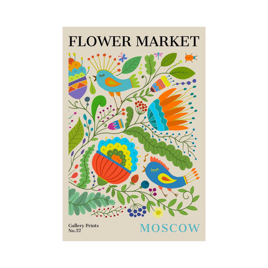 Moscow Flower Market Poster | S02