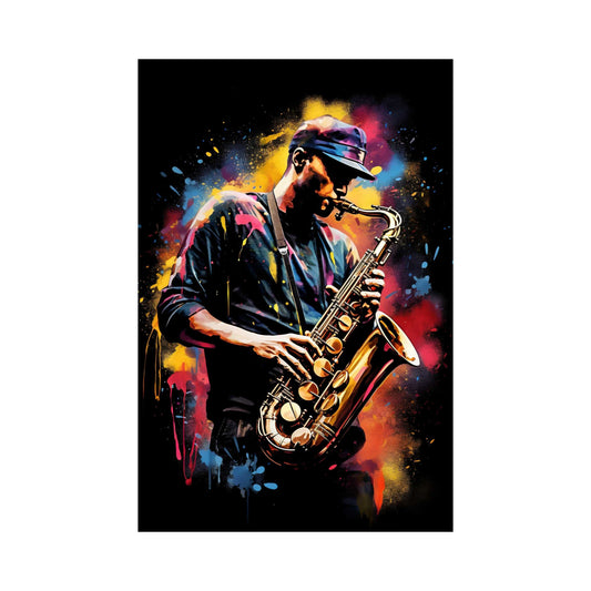 Male Saxophonist Poster | S01