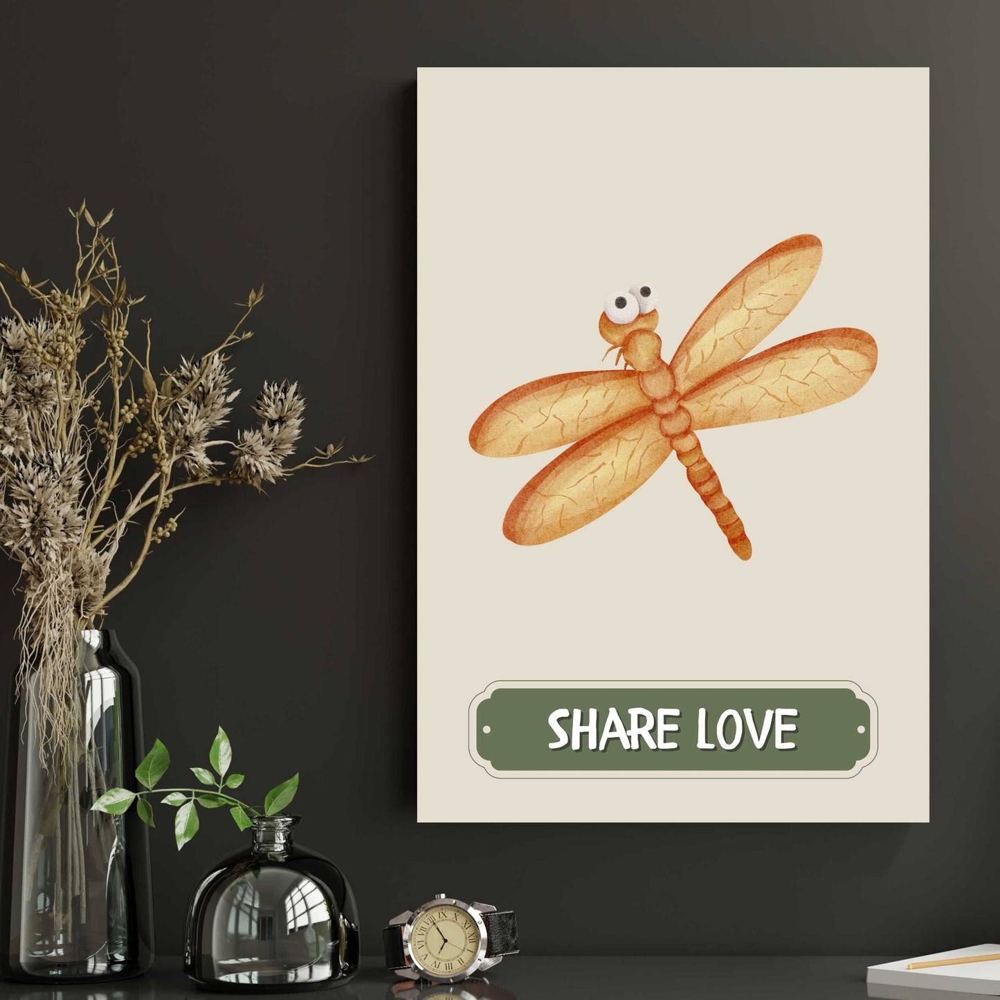 Share Love Dragonfly Poster | S01