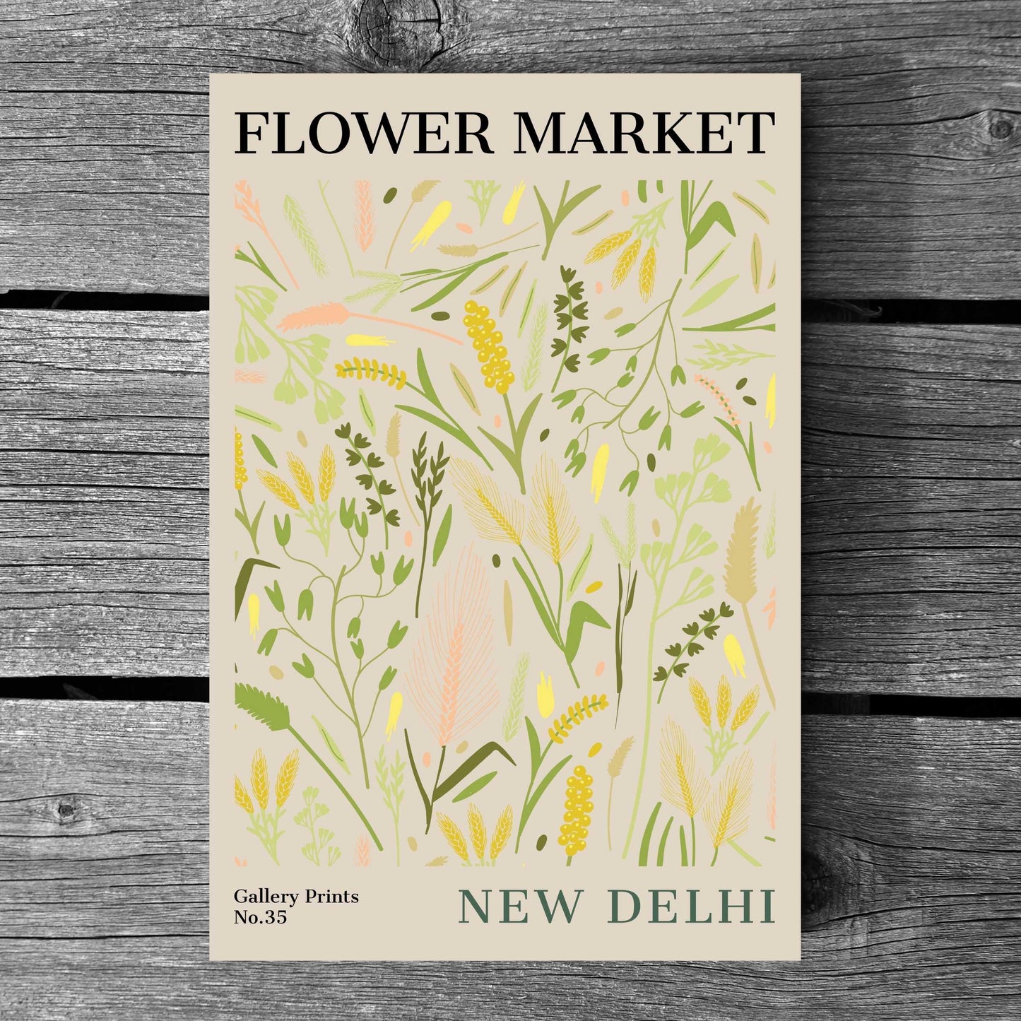 New Delhi Flower Market Poster | S01
