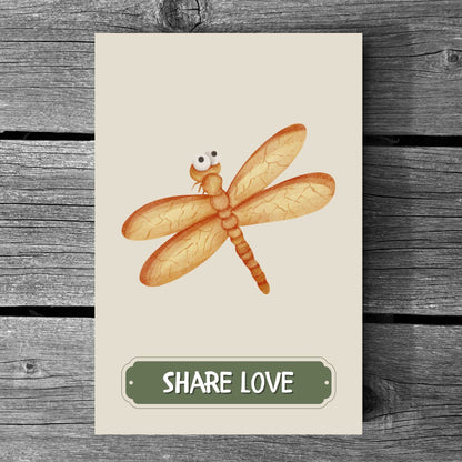 Share Love Dragonfly Poster | S01