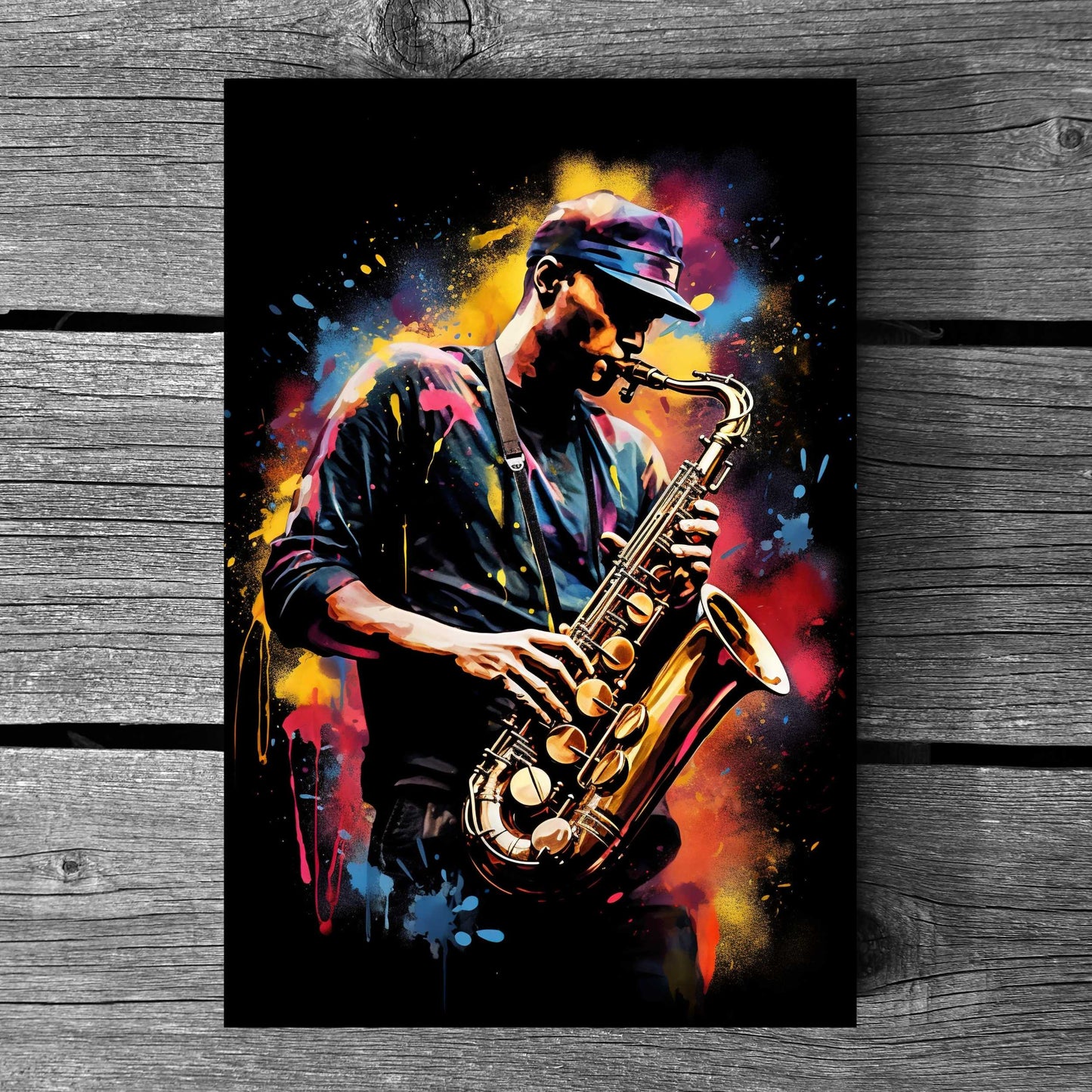 Male Saxophonist Poster | S01