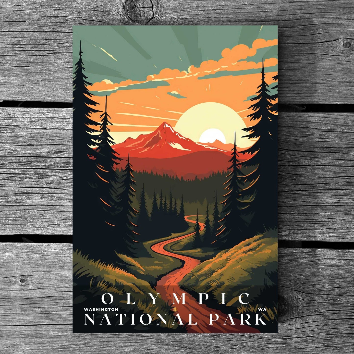 Olympic National Park Poster | US Travel | S01