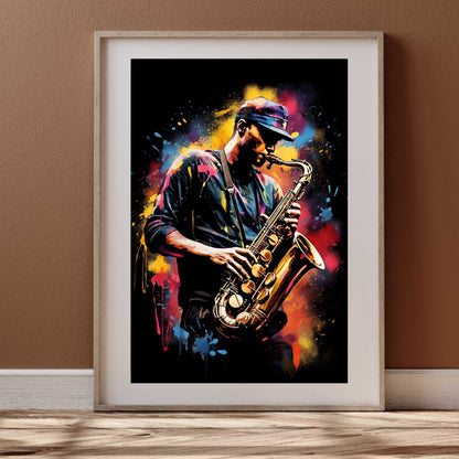 Male Saxophonist Poster | S01