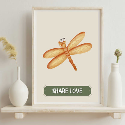 Share Love Dragonfly Poster | S01