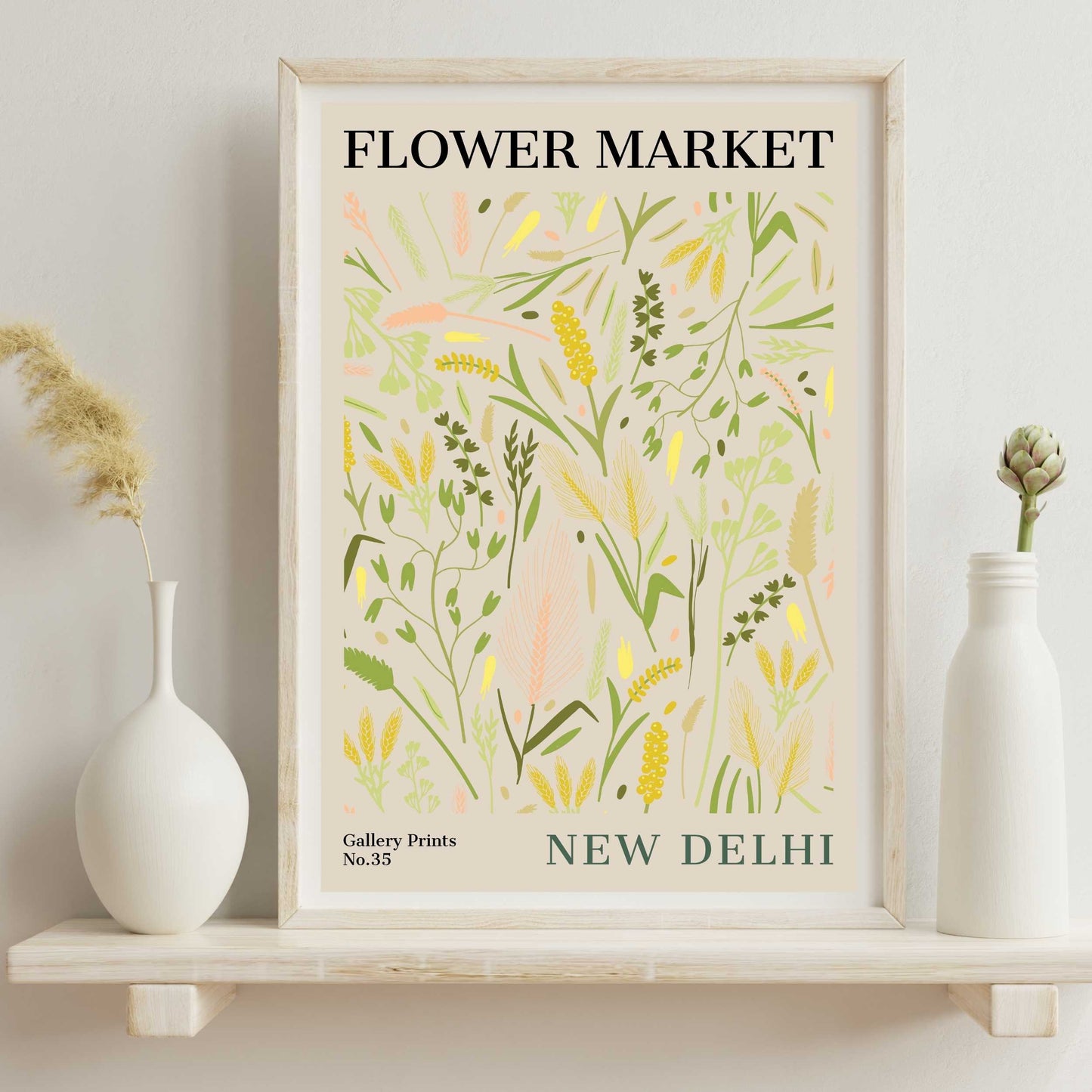 New Delhi Flower Market Poster | S01