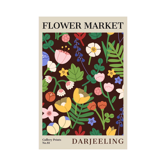Darjeeling Flower Market Poster | S02