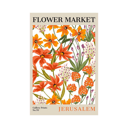 Jerusalem Flower Market Poster | S02