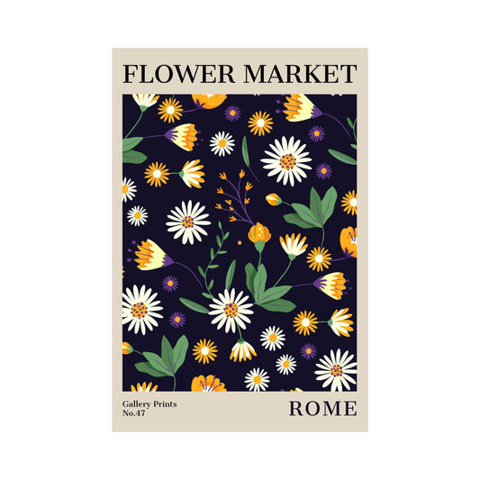 Rome Flower Market Poster | S02