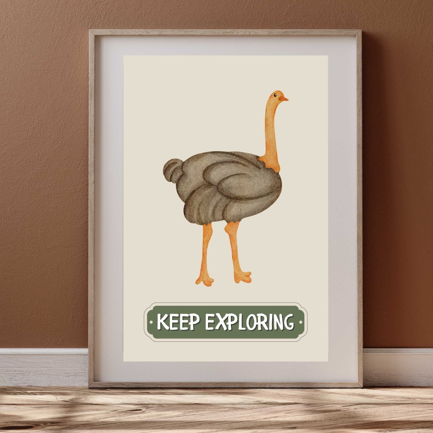 Keep Exploring Ostrich Poster | S01