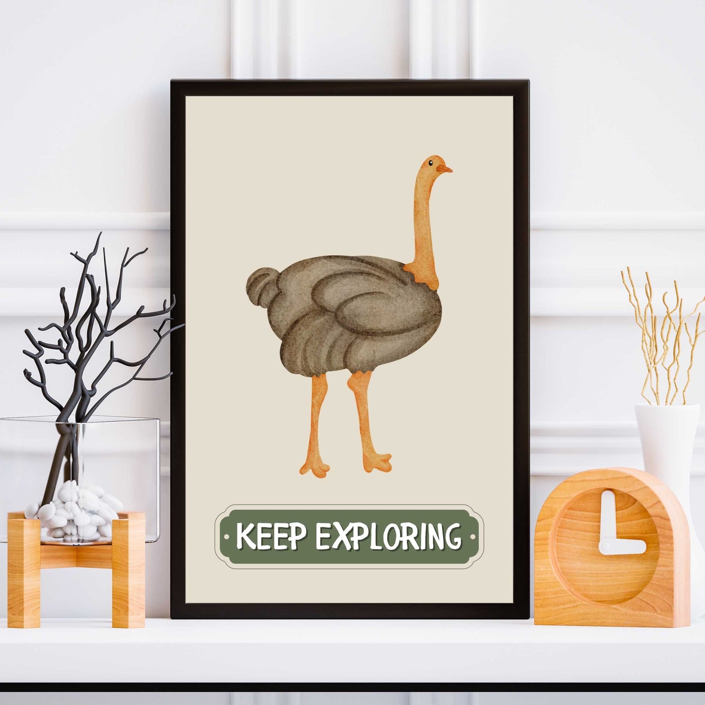 Keep Exploring Ostrich Poster | S01