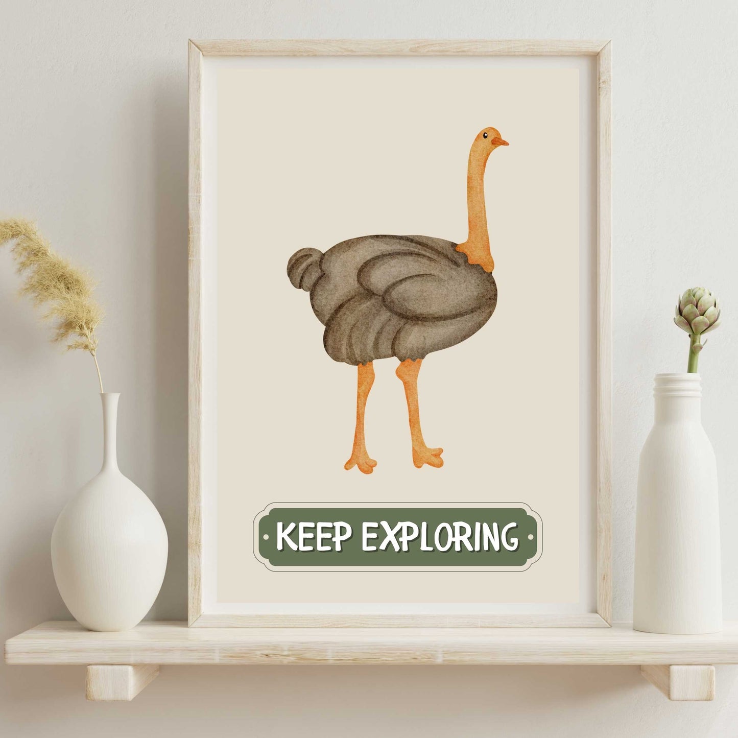 Keep Exploring Ostrich Poster | S01