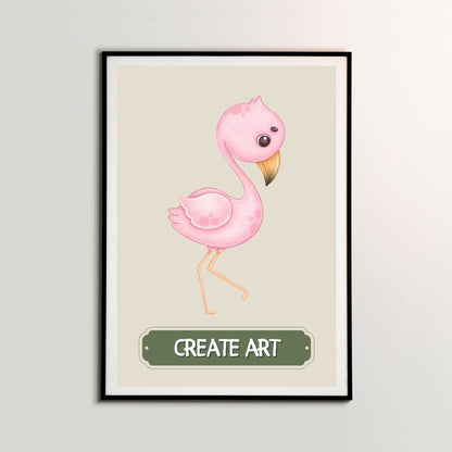 Create Art Flamingo Poster | S01