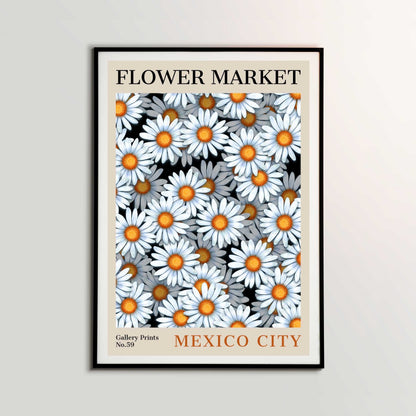 Mexico City Flower Market Poster | S02