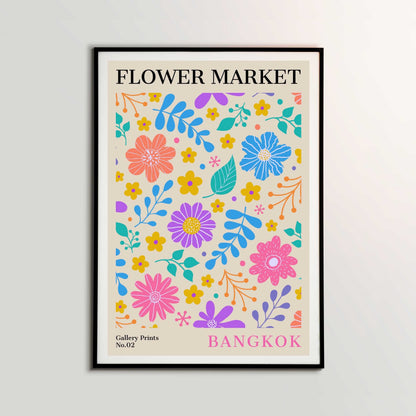 Bangkok Flower Market Poster | S01