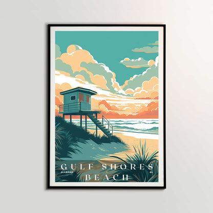 Gulf Shores Beach Poster | US Travel | S01