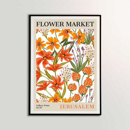 Jerusalem Flower Market Poster | S02